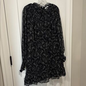Topshop Abstract Print Long Slv Minidress 8